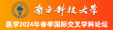 免费特级草逼片南方科技大学医学2024年春季国际交叉学科论坛